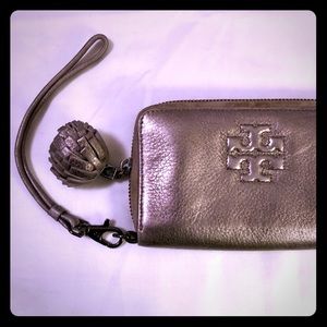 Tory Burch Pom Pom wristlet
